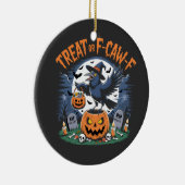 Trick oder F-Caw-f Funny Crow Halloween Spooky Keramik Ornament (Rechts)