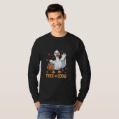 Trick oder Gänsehaut Halloween Gänsefreunde T-Shirt (Vorne ganz)