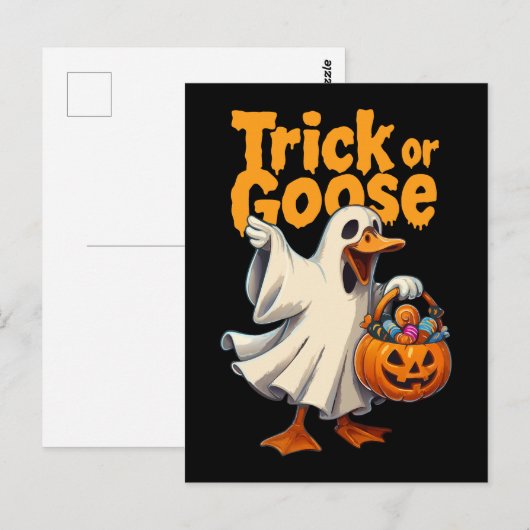 Trick oder Gänsehaut Postkarte (Vorne/Hinten)