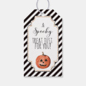 Trick oder Gaumenfreude für Halloween-Party-Lecker Geschenkanhänger (Vorderseite)