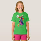 Trick oder geil, Liebling! Hexe mit Besen, Halle T-Shirt (Vorne ganz)