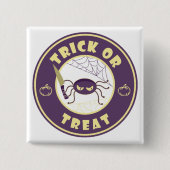 Trick oder gönnen halloween Starbucks Stil Button (Vorderseite)