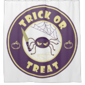 Trick oder gönnen halloween Starbucks Stil Duschvorhang (Vorderseite)