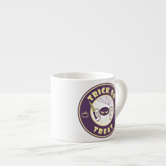 Trick oder gönnen halloween Starbucks Stil Espressotasse (Vorderseite Rechts)