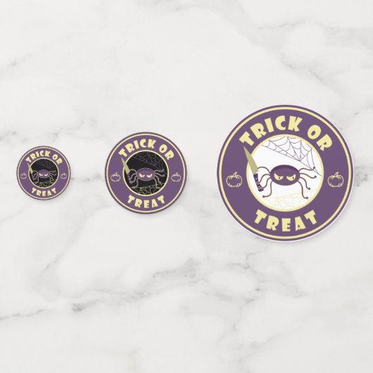 Trick oder gönnen halloween Starbucks Stil Konfetti (Vorderseiten)