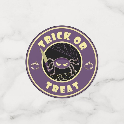 Trick oder gönnen halloween Starbucks Stil Konfetti (Klein Vorderseite)