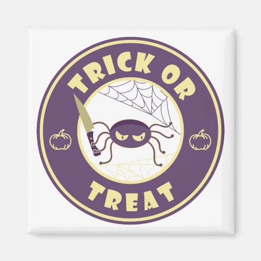 Trick oder gönnen halloween Starbucks Stil Magnet (Vorne)