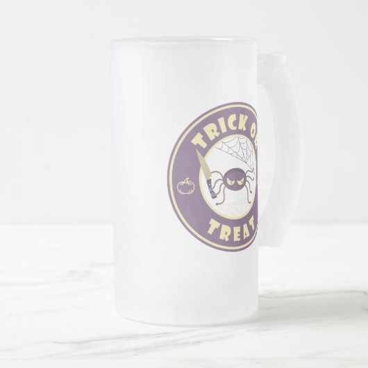 Trick oder gönnen halloween Starbucks Stil Mattglas Bierglas (VorderseiteRechts)