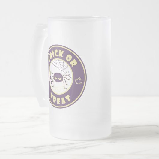 Trick oder gönnen halloween Starbucks Stil Mattglas Bierglas (Vorderseite Links)