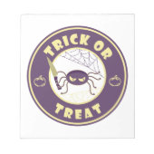 Trick oder gönnen halloween Starbucks Stil Notizblock (Vorderseite)