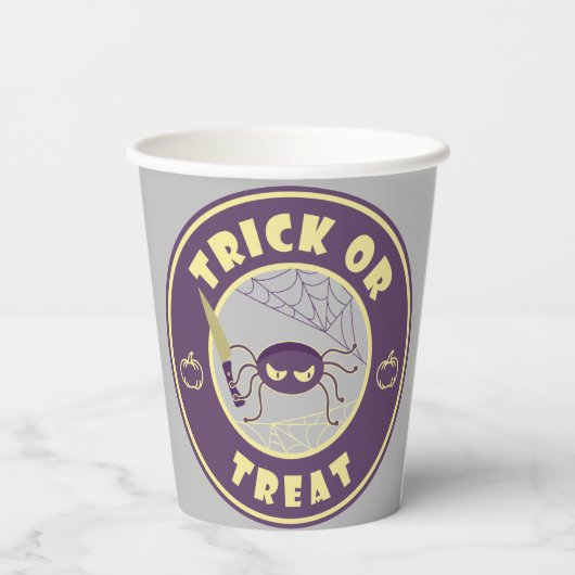 Trick oder gönnen halloween Starbucks Stil Pappbecher (Rückseite)