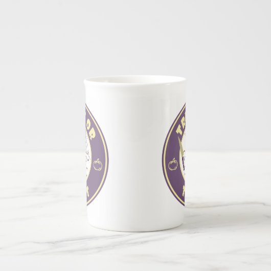 Trick oder gönnen halloween Starbucks Stil Porzellantasse (Vorderseite)