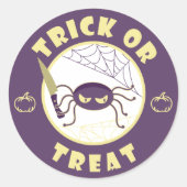 Trick oder gönnen halloween Starbucks Stil Runder Aufkleber (Vorderseite)