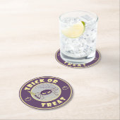 Trick oder gönnen halloween Starbucks Stil Runder Pappuntersetzer (Vor Ort)