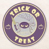 Trick oder gönnen halloween Starbucks Stil Runder Pappuntersetzer (Vorderseite)