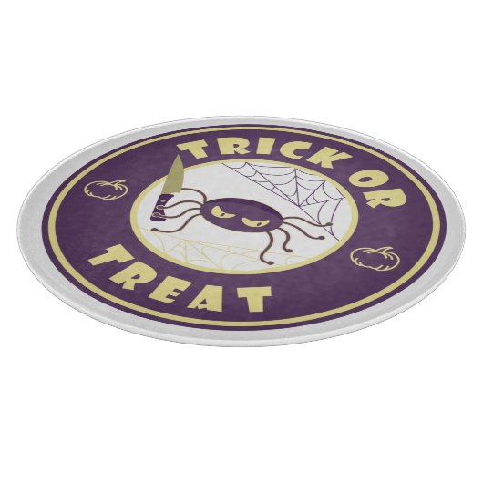 Trick oder gönnen halloween Starbucks Stil Schneidebrett (Ecke)