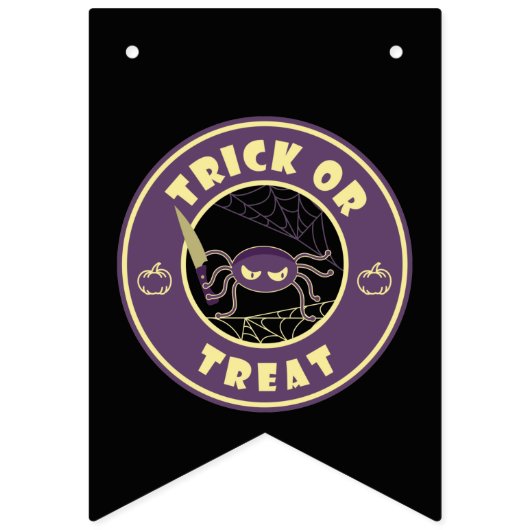 Trick oder gönnen halloween Starbucks Stil Wimpelkette (Zweite Fahne)