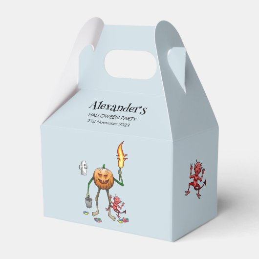 Trick oder gönnen Kürbis mit Freunden Geschenkschachtel (Rückseite)