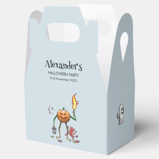 Trick oder gönnen Kürbis mit Freunden Geschenkschachtel (Geöffnet)