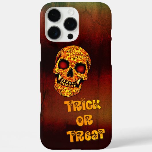 Trick oder gönnte Halloween-Schädel Case-Mate iPhone Hülle (Rückseite)