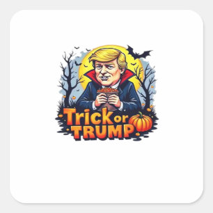 Trick oder Halloween Classic Quadratischer Aufkleber