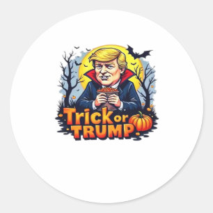 Trick oder Halloween Classic Runder Aufkleber