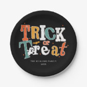 Trick oder Halloween-Party behandeln Pappteller (Vorderseite)