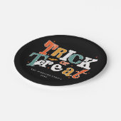 Trick oder Halloween-Party behandeln Pappteller (Schrägansicht)