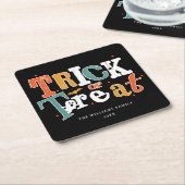 Trick oder Halloween-Party behandeln Rechteckiger Pappuntersetzer (angewinkelt)