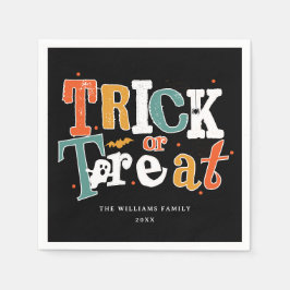 Trick oder Halloween-Party behandeln Serviette