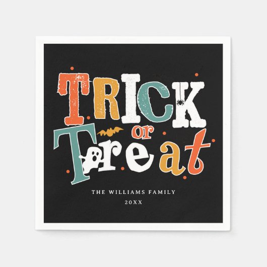 Trick oder Halloween-Party behandeln Serviette (Vorderseite)