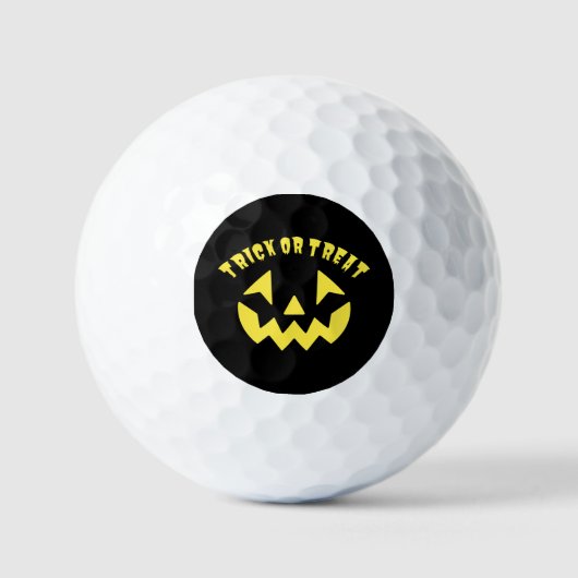 Trick oder Jack O'Lantern Halloween Golfball (Vorderseite)