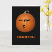 Trick oder Lächeln Karte (Gelbe Blume)