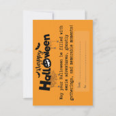 Trick oder Leckerbissen Dankeskarte (Vorderseite)