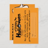 Trick oder Leckerbissen Dankeskarte (Vorne/Hinten)