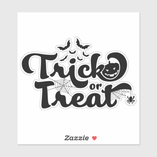 Trick oder Leckerbissen Halloween Aufkleber (Blatt)