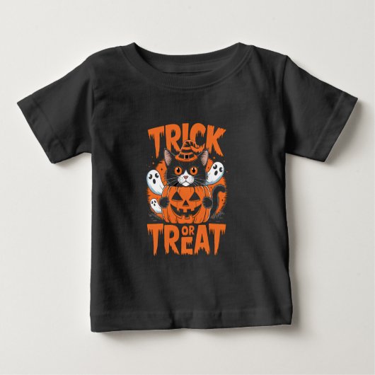 Trick oder Leckerbissen Halloween Baby T-shirt (Vorderseite)