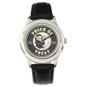 Trick oder Leckerbissen Halloween grimmigem Sensen Armbanduhr