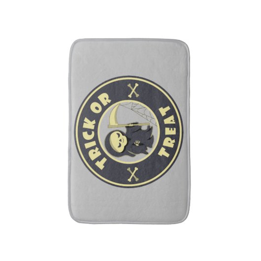 Trick oder Leckerbissen Halloween grimmigem Sensen Badematte (Vorderseite Vertikal)