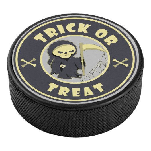 Trick oder Leckerbissen Halloween grimmigem Sensen Eishockey Puck (3/4)