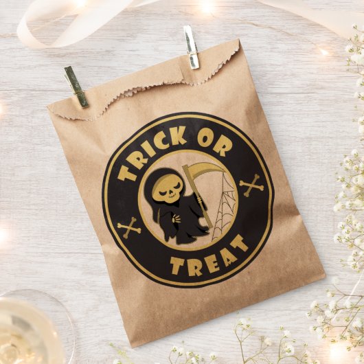 Trick oder Leckerbissen Halloween grimmigem Sensen Geschenktütchen (Ausgeschnitten)