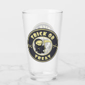 Trick oder Leckerbissen Halloween grimmigem Sensen Glas (Rückseite)