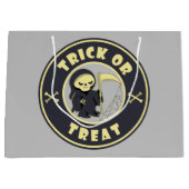 Trick oder Leckerbissen Halloween grimmigem Sensen Große Geschenktüte (Vorderseite)