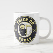 Trick oder Leckerbissen Halloween grimmigem Sensen Jumbo-Tasse (Rechts)