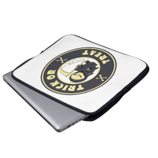 Trick oder Leckerbissen Halloween grimmigem Sensen Laptopschutzhülle (Vorne Knopf)