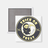 Trick oder Leckerbissen Halloween grimmigem Sensen Magnet (Vorderseite/Rückseite)