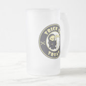 Trick oder Leckerbissen Halloween grimmigem Sensen Mattglas Bierglas (VorderseiteRechts)