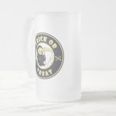 Trick oder Leckerbissen Halloween grimmigem Sensen Mattglas Bierglas (Vorderseite Links)