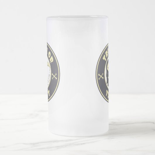 Trick oder Leckerbissen Halloween grimmigem Sensen Mattglas Bierglas (Mittel)