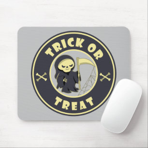 Trick oder Leckerbissen Halloween grimmigem Sensen Mousepad